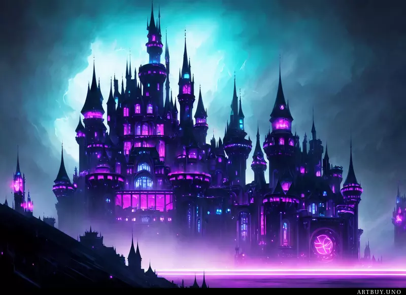 ディズニーの大きな幻想的な城