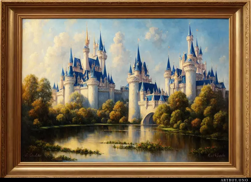 Um grande castelo de fantasia da Disney